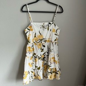 Nordstrom BB Dakota White and Yellow Floral Dress Large